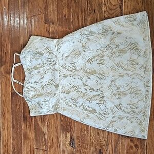 Cream and gold dress